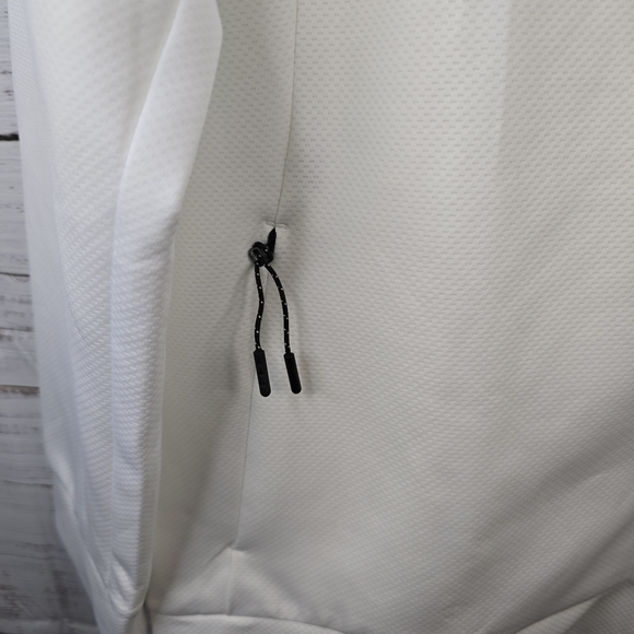 NWT White Zip-Up Hoodie Mens Size 2X Aero Dry Longsleeve Quick Dry Pockets - Picture 3 of 6